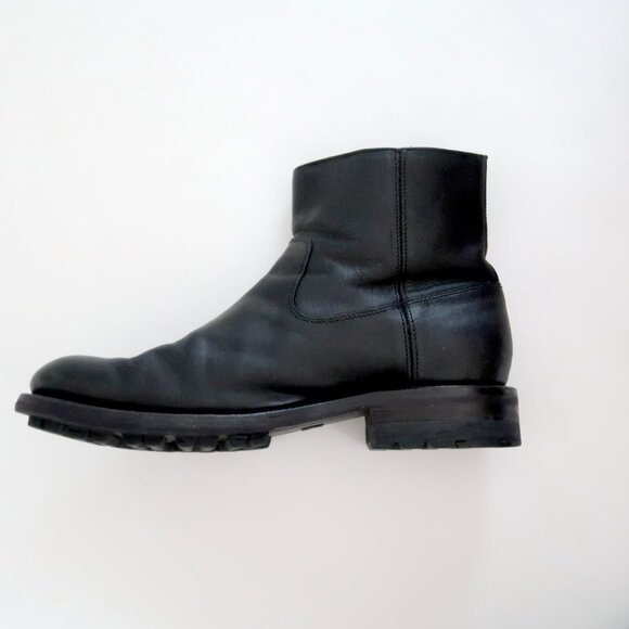 Frye James Lug Zip Boots Men’s 8D Black Leather Ankle Boots main image 6
